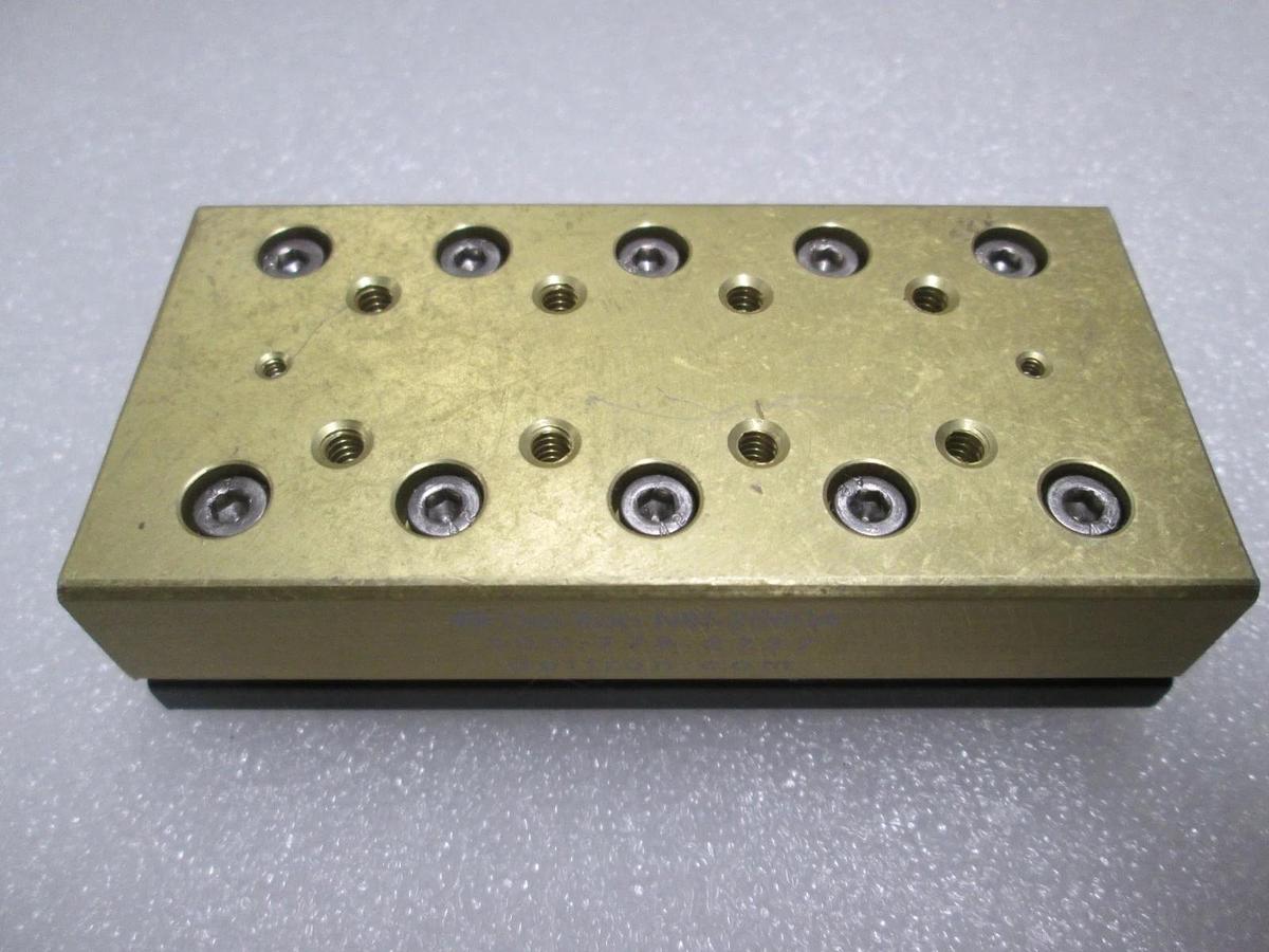 Used Del-Tron, NBT-2080A, Linear Bearing Guide Block w/ Guide Rail, Used