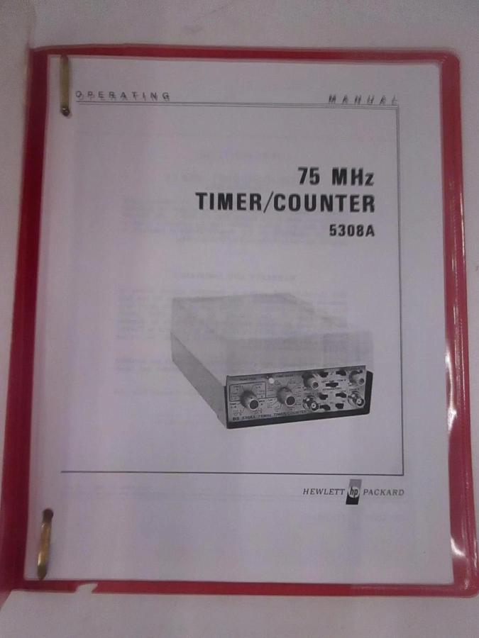 Used HP 75 MHz Timer/Counter 5308A Operating Manual, Used