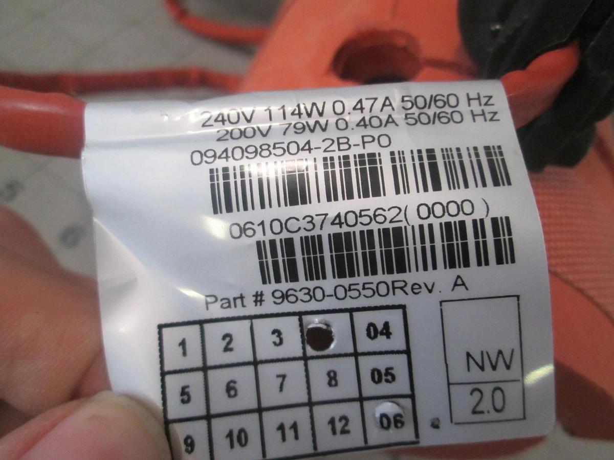 MKS, 815017-734, 9630-0550, Heater Jacket, 20.47A, 240V, 114W, 50/60Hz, New