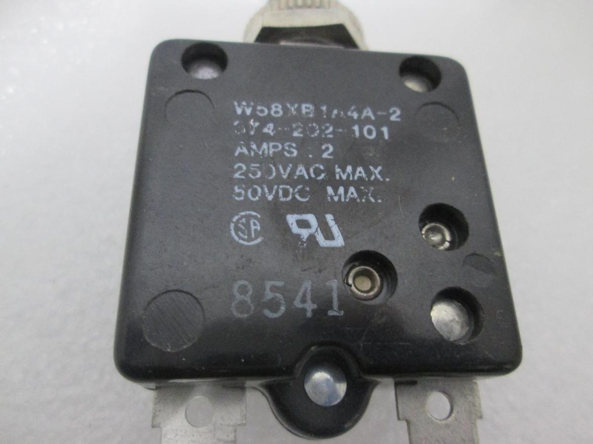 Potter & Brumfield, W58XB1A4A-2, Circuit Breaker, 2A, 250 VAC, New