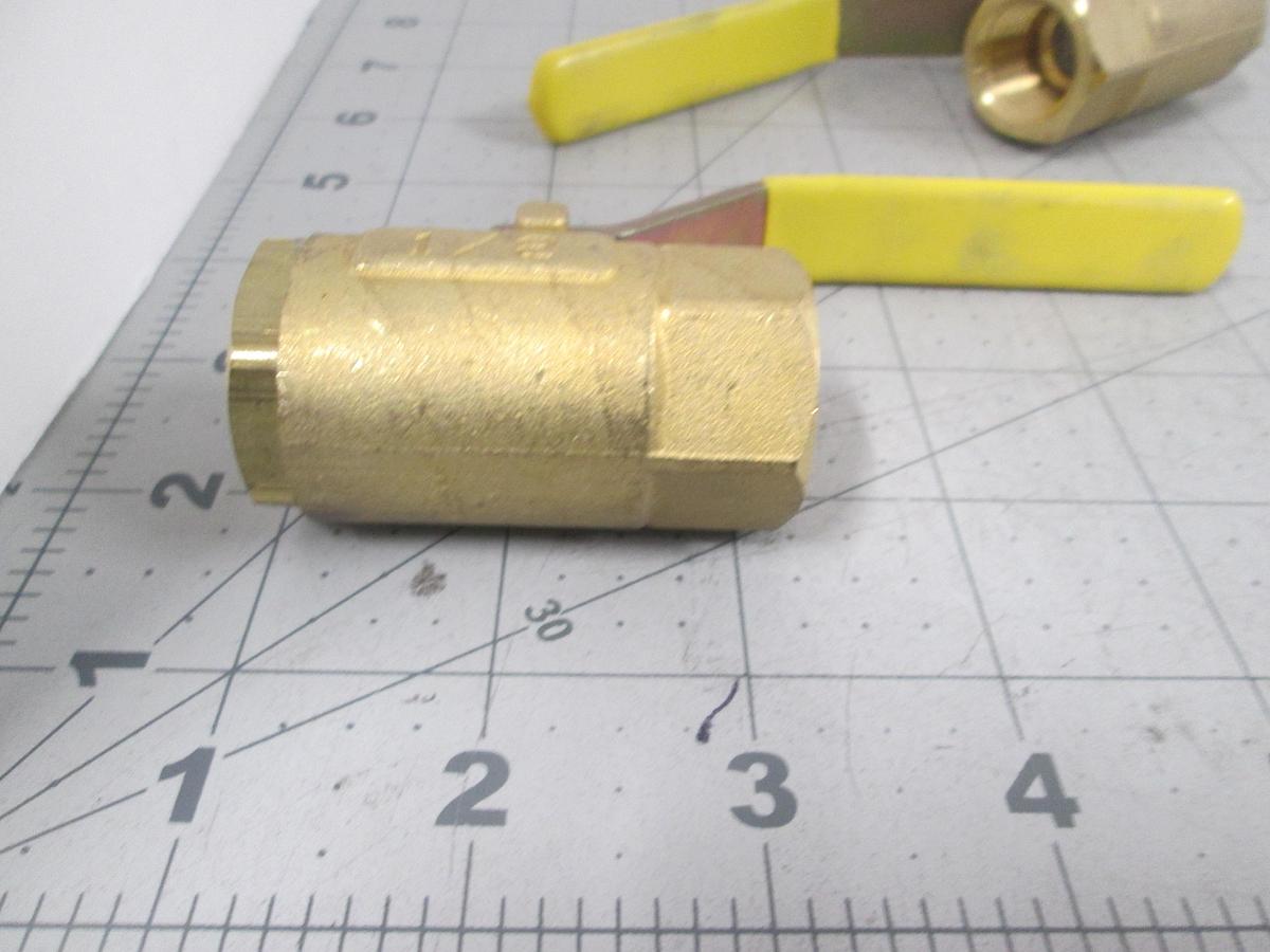 Parker, 1/2" Brass Ball Valve, 600 WOG, Full Port NPT, Lot of 2,NEW