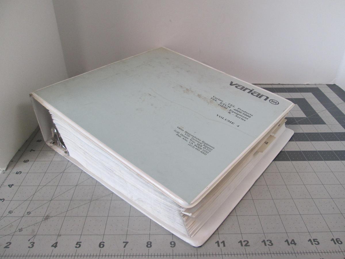 Used Varian, TEL Etch 4000/5000, OEM Equipment K-Series, Volume 4, Used