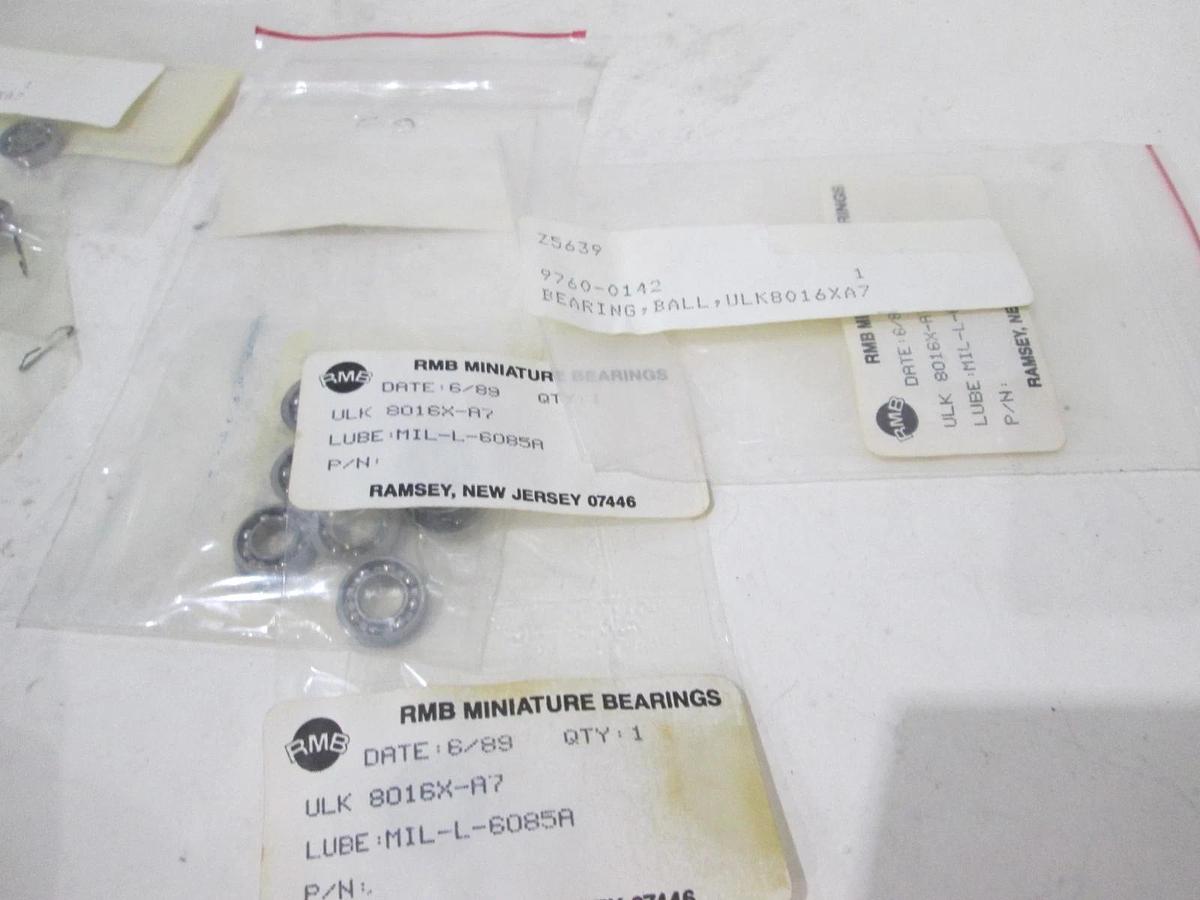 RMB Miniature Bearings, ULK 8016X-A7, Ball Bearings, New, Lot of 21