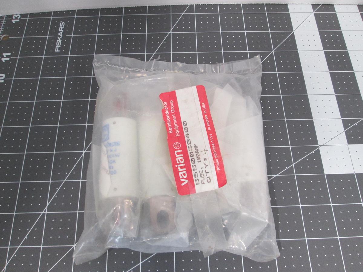Used Varian, 5550038400, 100A Fuse Lot of 4 New in package
