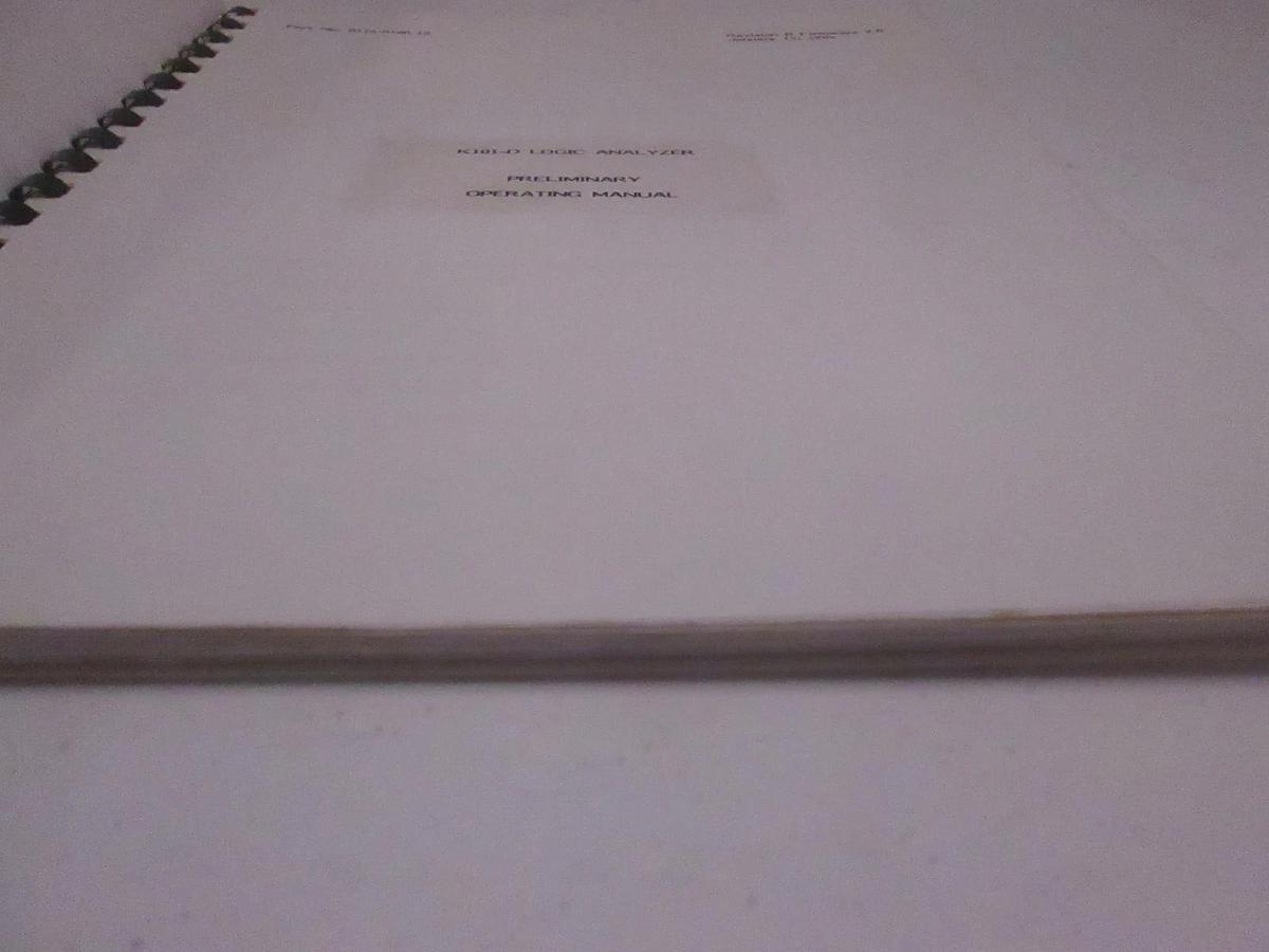 Used Gould K101-D, Logic Analyzer Preliminary, Operating and Service Manual, Used