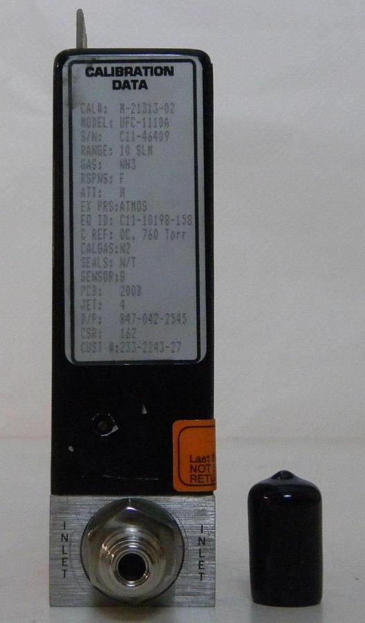 Used Unit UFC-1110A Mass Flow Controller, Gas- NH3, Range- 10 SLM, Used