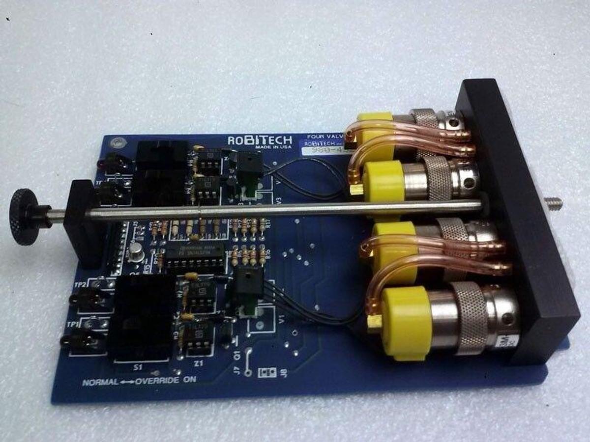 Used Robitech 980-4525 Four Valve Module PCB Assembly, Used