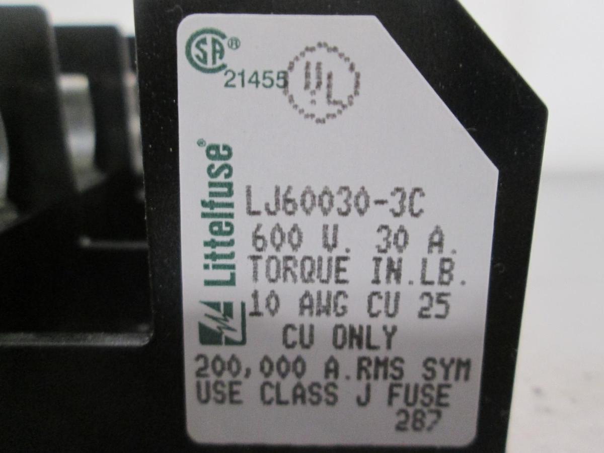 Littelfuse, LJ60030-3C, Amp Fuse Block, 600V, 30A, New, Lot of 10