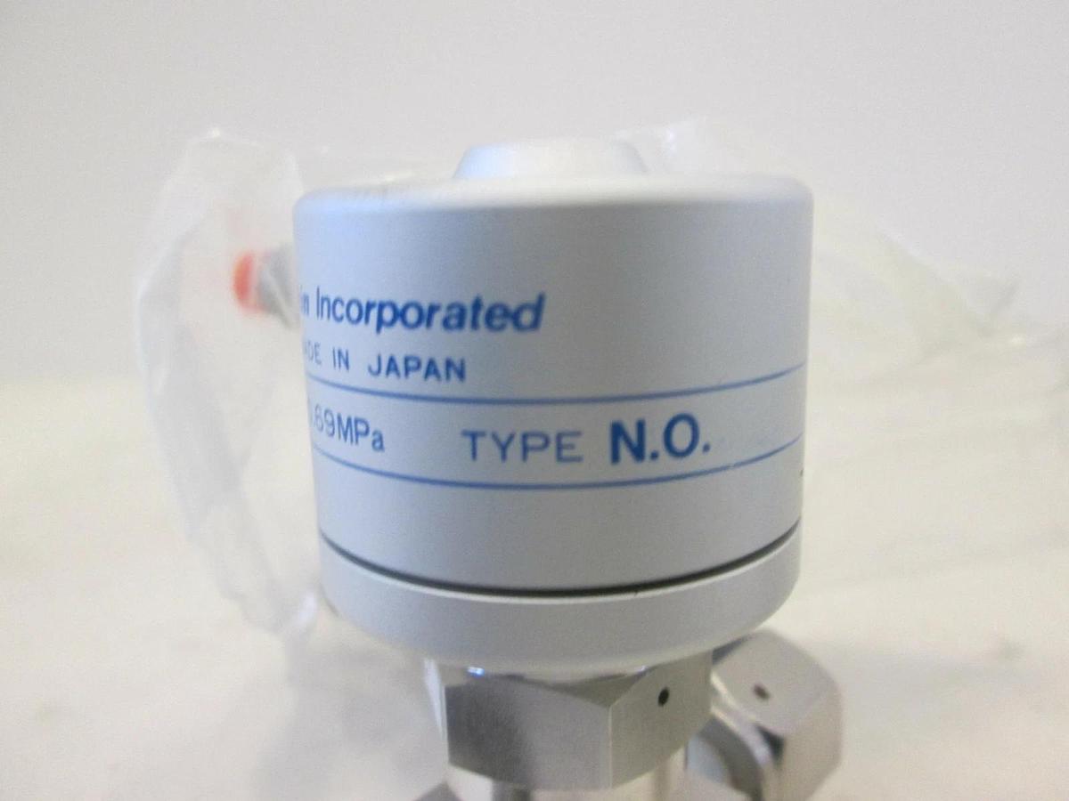 Used Fujikin, O.P. .34 -.69 MPa Pneumatic Valve, N.O, 316L, 1/4 FVCR, Used, Lot of 3
