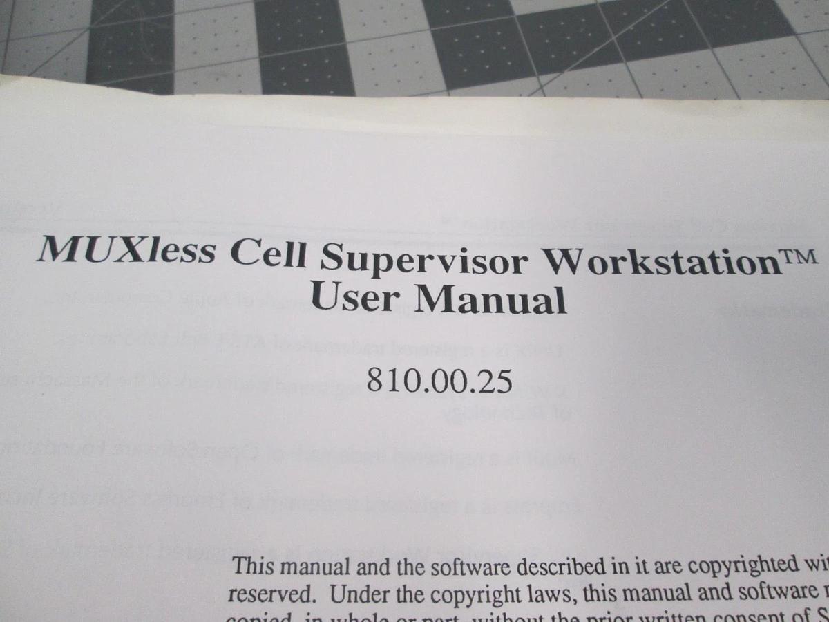Used Semy, 810.00.25, Cell Supervisor Workstation, User Manual, Used