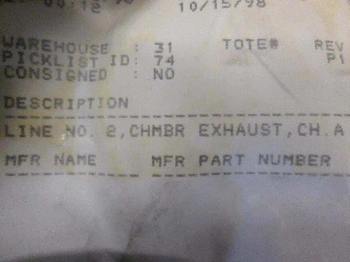 Used AMAT, 0040-40387, Line No.2, Chamber Exhaust, Ch.A, New