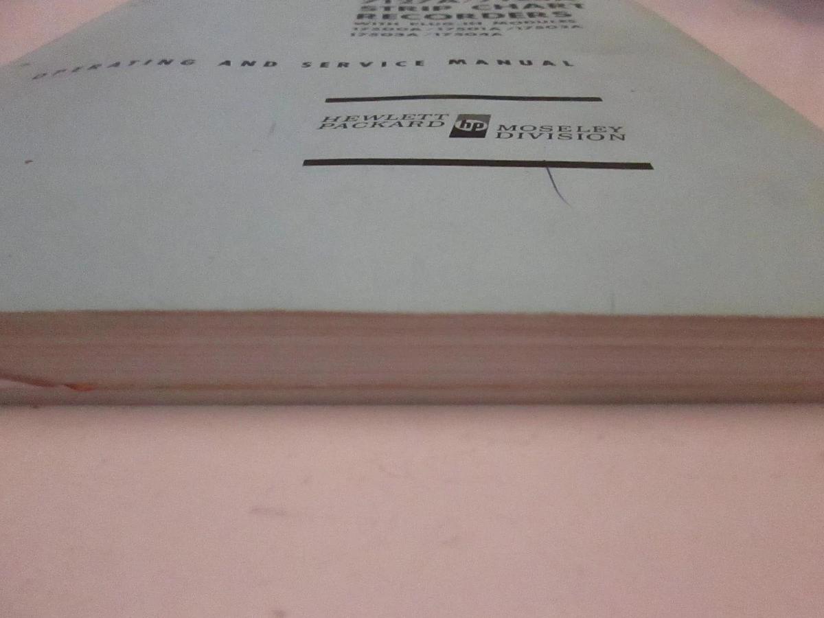 Used HP 7127A/7128A Strip Chart recorders Operation and Service Manual, Used