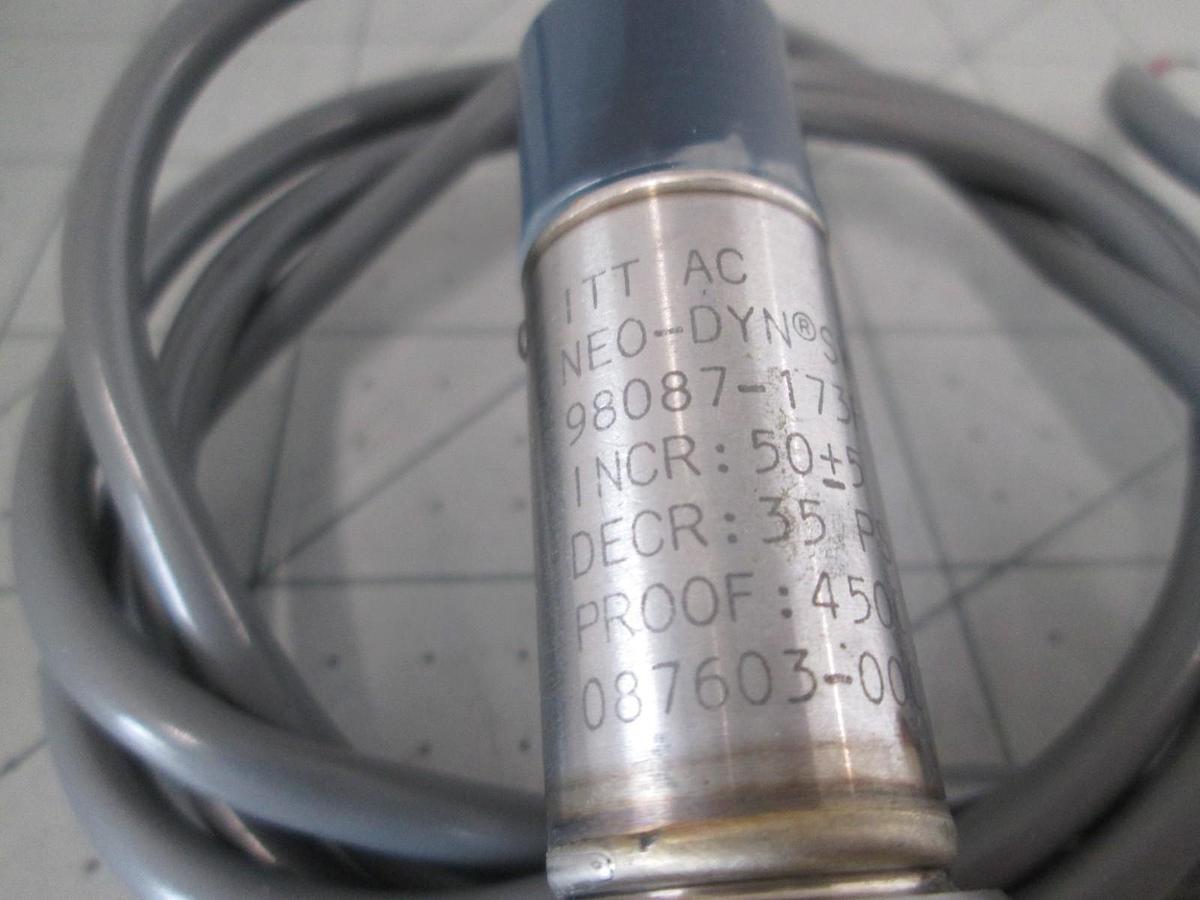 ITT, Neo-Dyn, 98087-173P5S111, Pressure Switch, 50 PSI, New