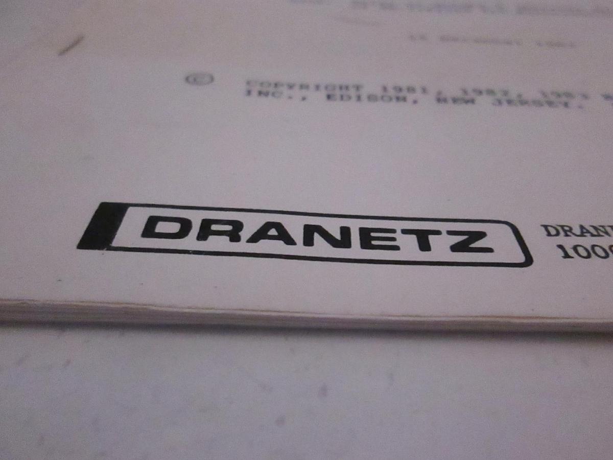 Used Dranetz TM-110235U Volume 1 Operator's Manual, Used