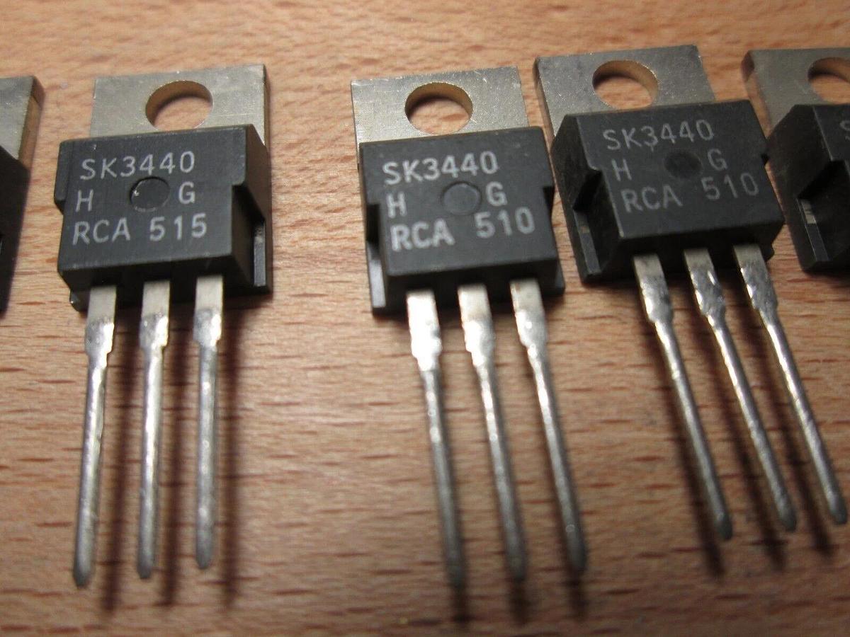 RCA SK3440 NPN Si AF Transistor, New, Lot of 5
