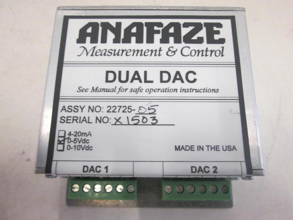 Used Anafaze, 22725-05, Dual DAC Measurement and Control Transmitter, Used