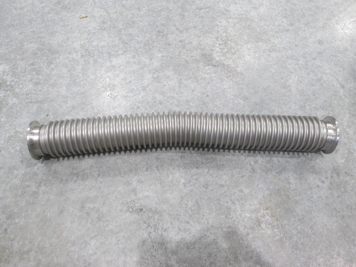Used Stainless Steel Formed Bellows Vacuum Pipe / Socket, 16"L, 50MM Flange, Used
