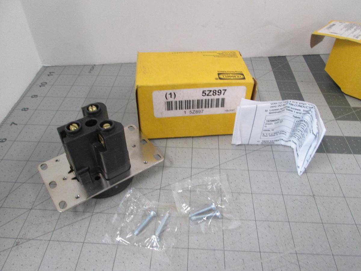 Hubbell, HBL9367, 50A 250V, NEMA6-50R Receptacle Black, NEW, LOT OF 2
