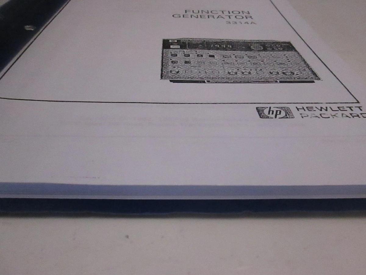 Used HP Function Generator 3314A Operating Manual, Used