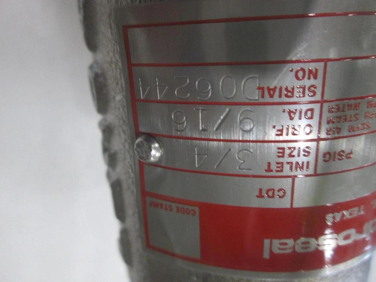 Used Hydro-Seal, 3CXV-30CF/CO, Safety Relief Valve w/ Swagelok CF8M Fitting, Used