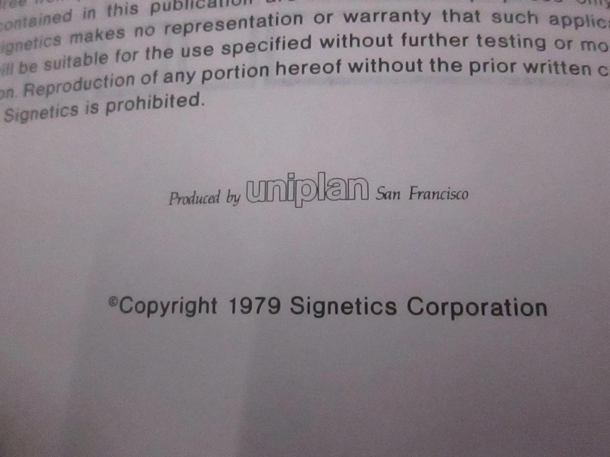 Used Signetics Applications Manual 1979, Used
