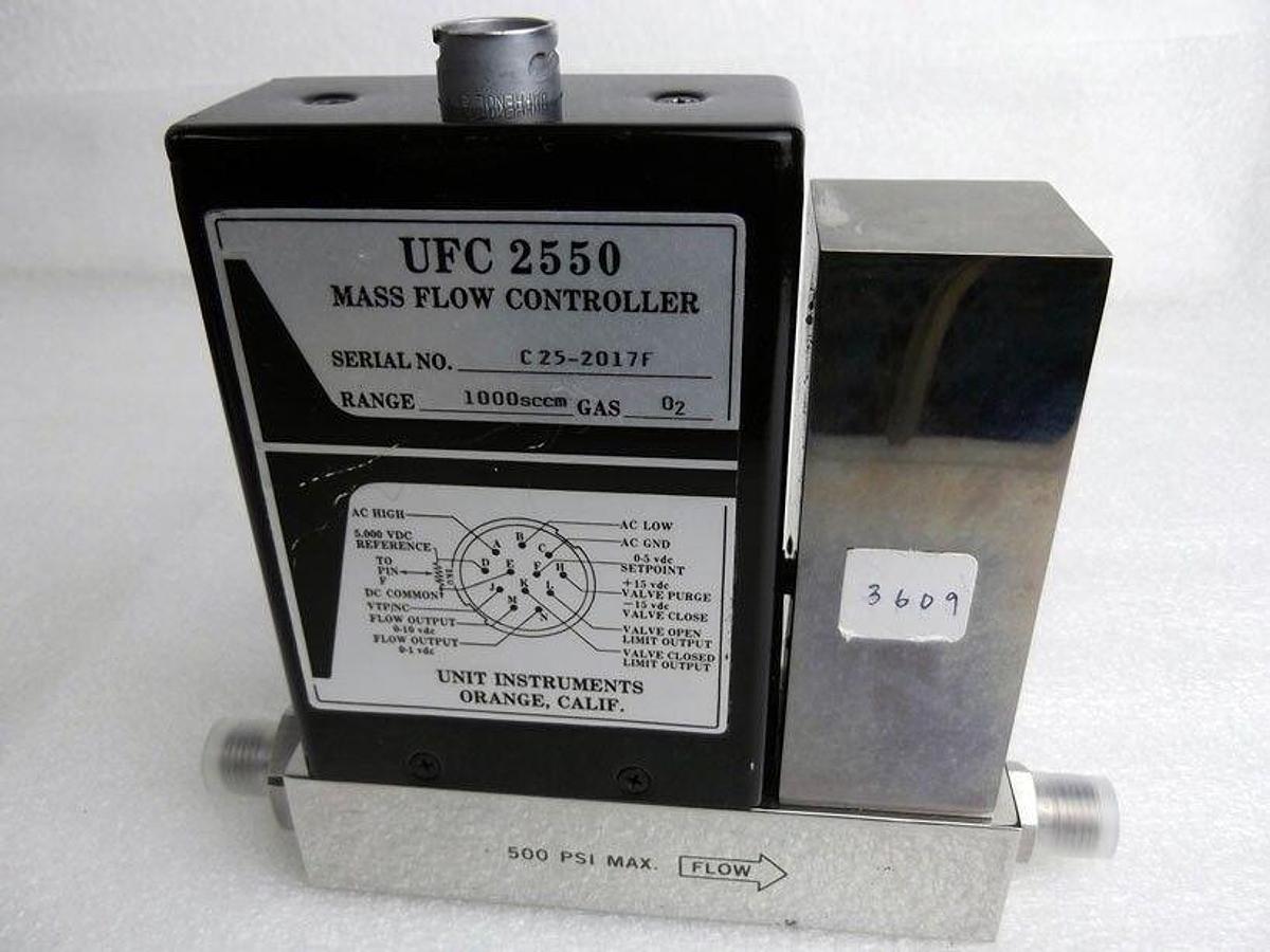 Used Unit UFC-2550, MFC, Mass Flow Controller, O2, 1000 SCCM, Used
