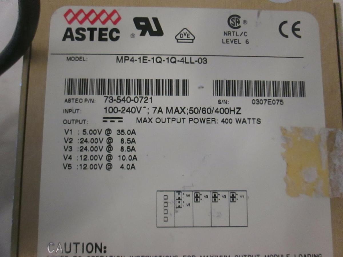 Used Astec, MP4-1E-1Q-1Q-4LL-03, Power Supply, Used