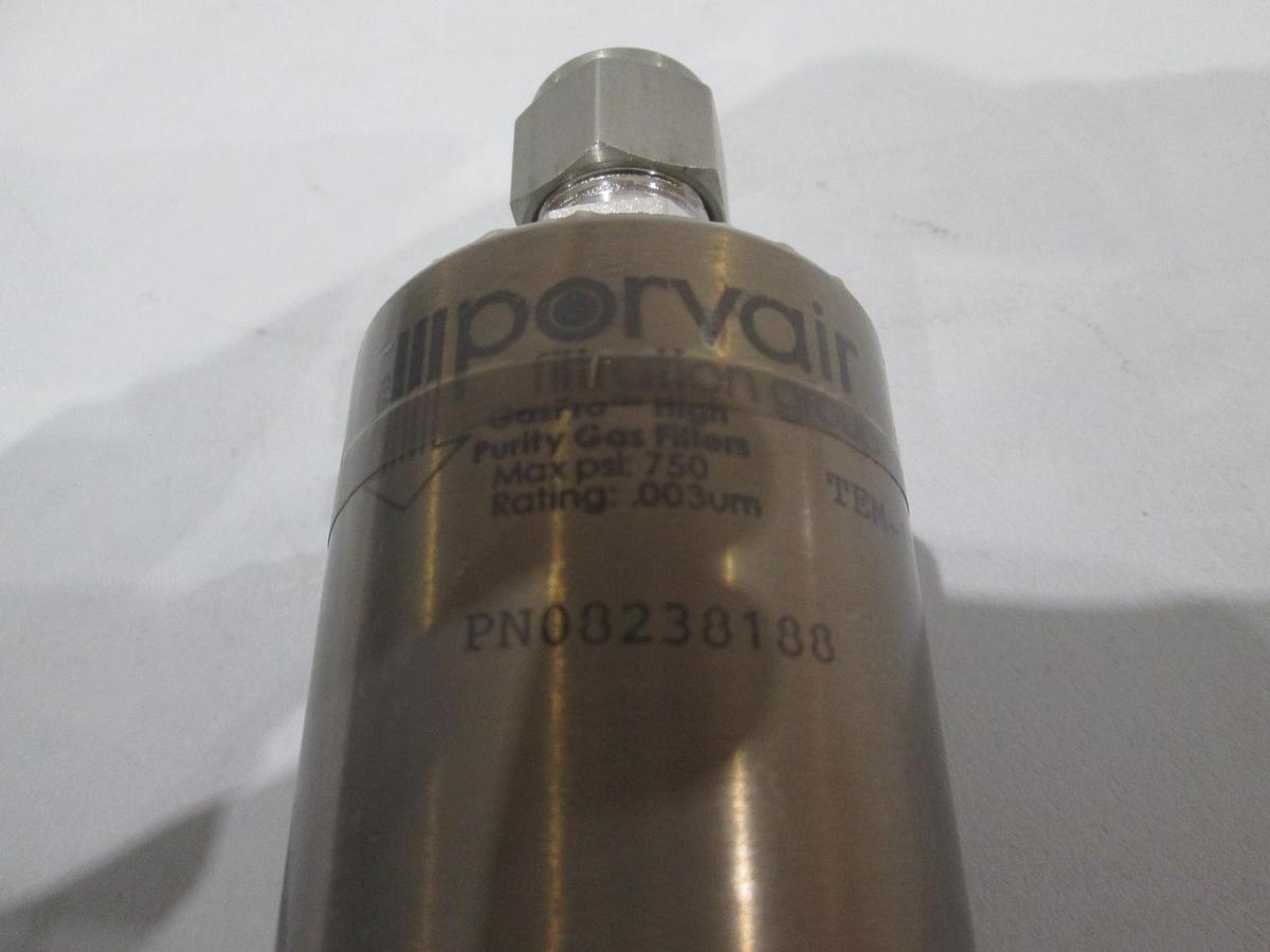 Porvair, TEM-1811-8, High Purity Gas Filter, 750PSI, .003um, New