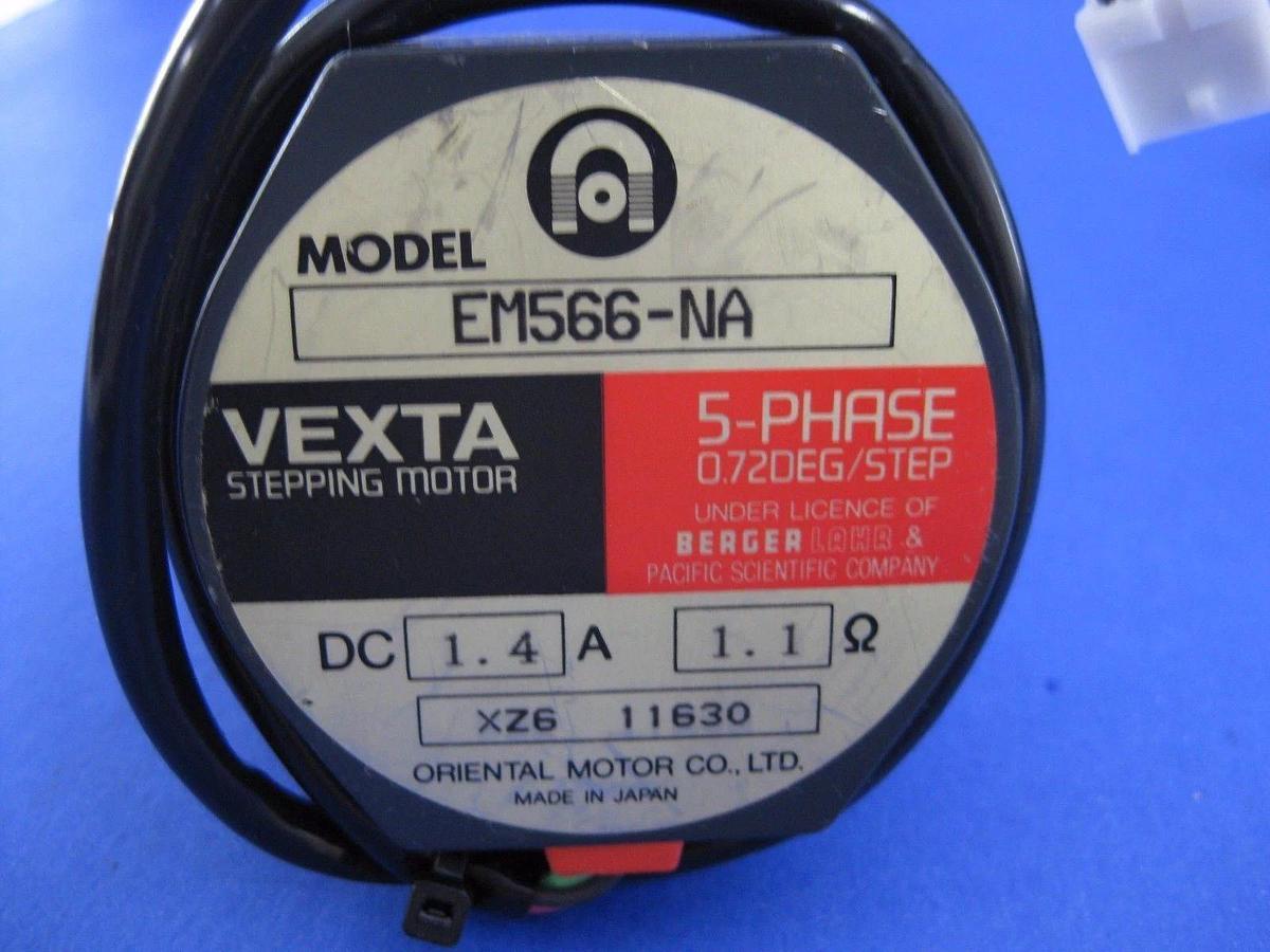 Used VEXTA Stepping Motor EM566-NA 5 Phase, 1.4A, 1.1O - Lot of 5 Used