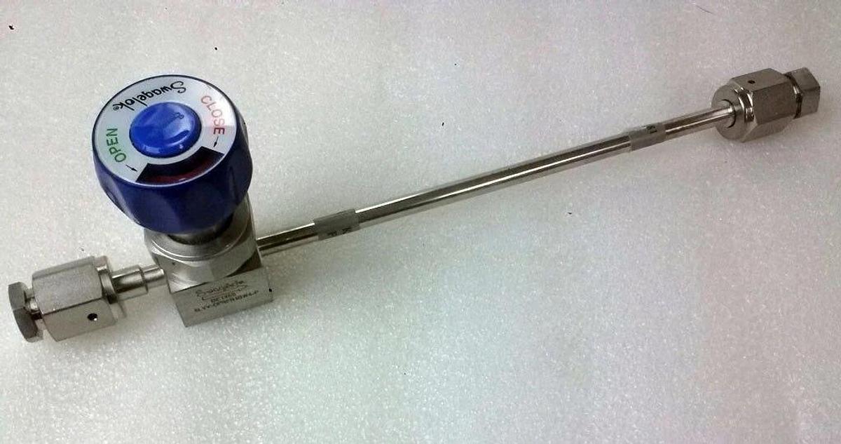 Used Swagelok 6LVV-DPRFR4BW4-P Valve, High Purity, 9-1/2"Face to Face 1/4"FVCR, Used