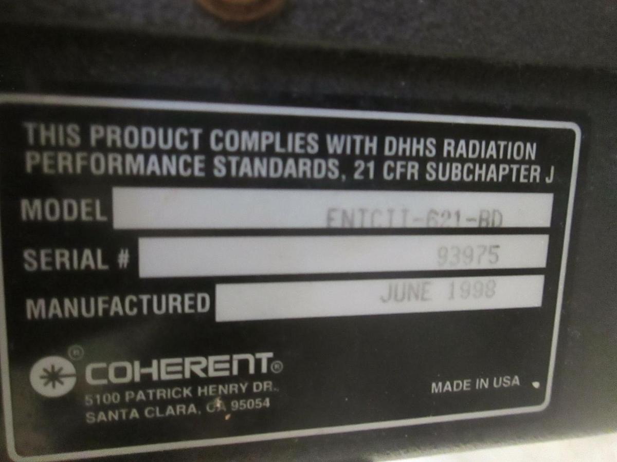 Used Coherent Enterprises, Laser Head and Power Supply, Model ENTCII-621-BD, Used