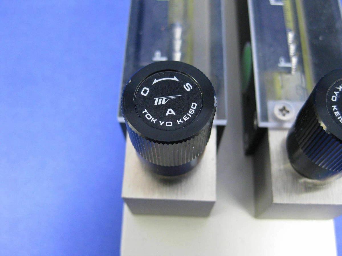 Used Tokyo Keiso Double Rotometer / Purge Meter, 0-60 Sl/Min N2, Used