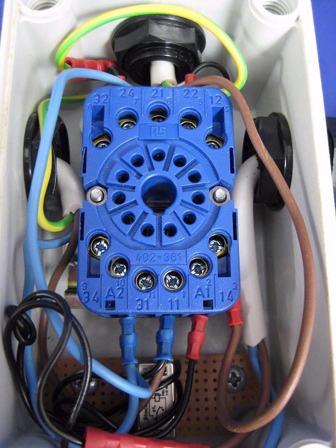 Used RS Brodersen 329-216 Time Delay Relay w/ Base and Transparent Junction Box
