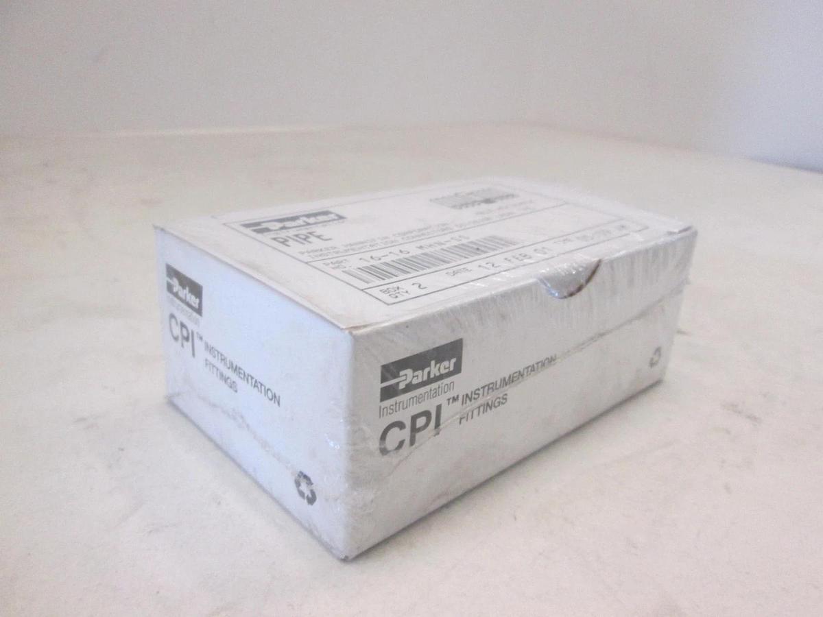 Parker, 16-16 MHN-SS, Male Hex Nipple Box of 2, New, Original Packaging
