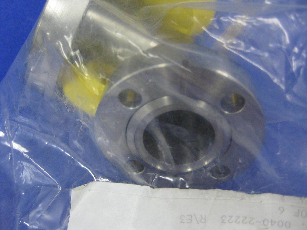Used AMAT 0040-22223 Vacuum Tube 90 Deg Miltered Elbow, 2" x 2.75" Conflat Flange