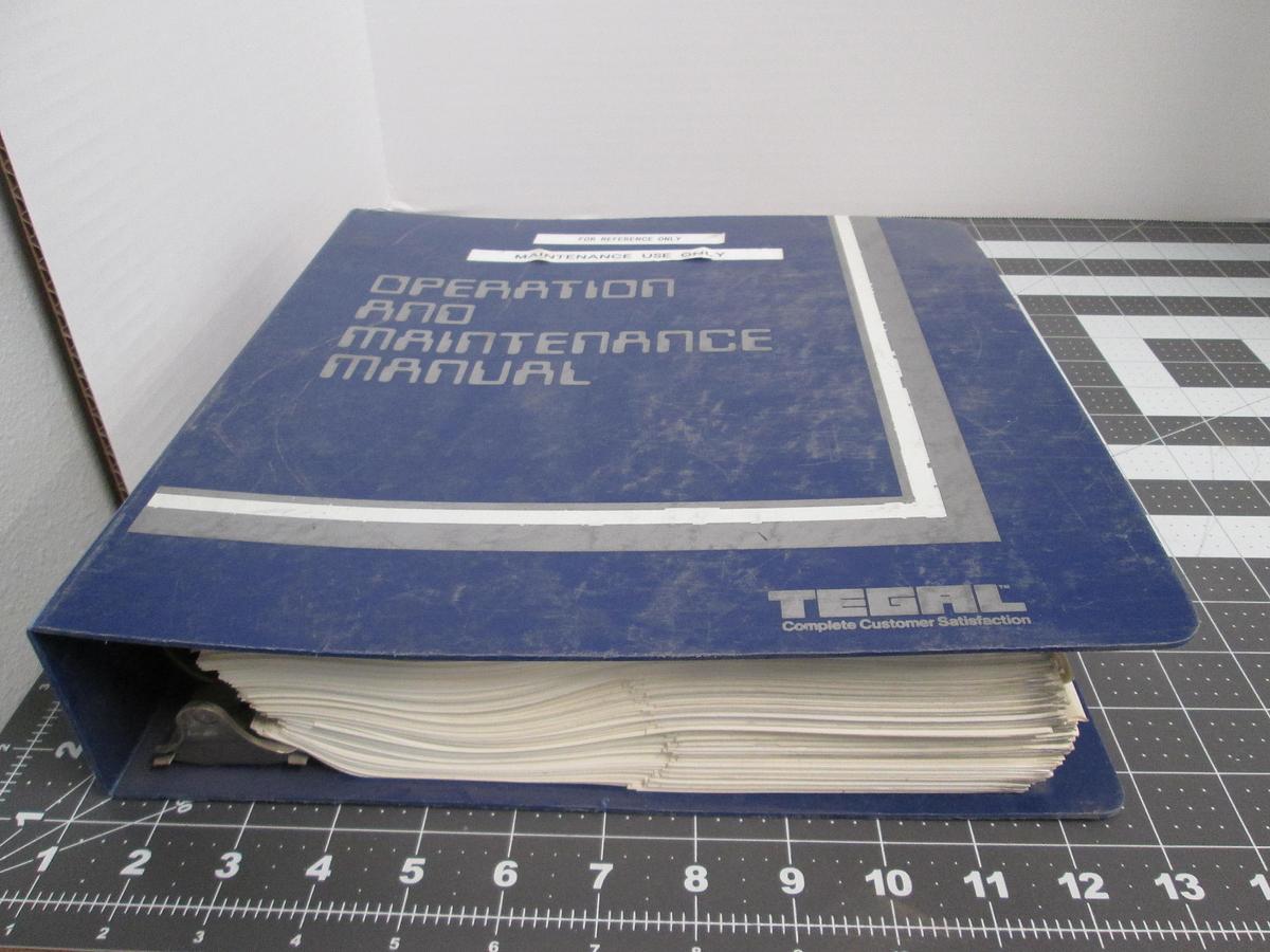 Used TEGAL,903E, Plasma Etcher Operation Maintenance Manual P/N 88-062-001