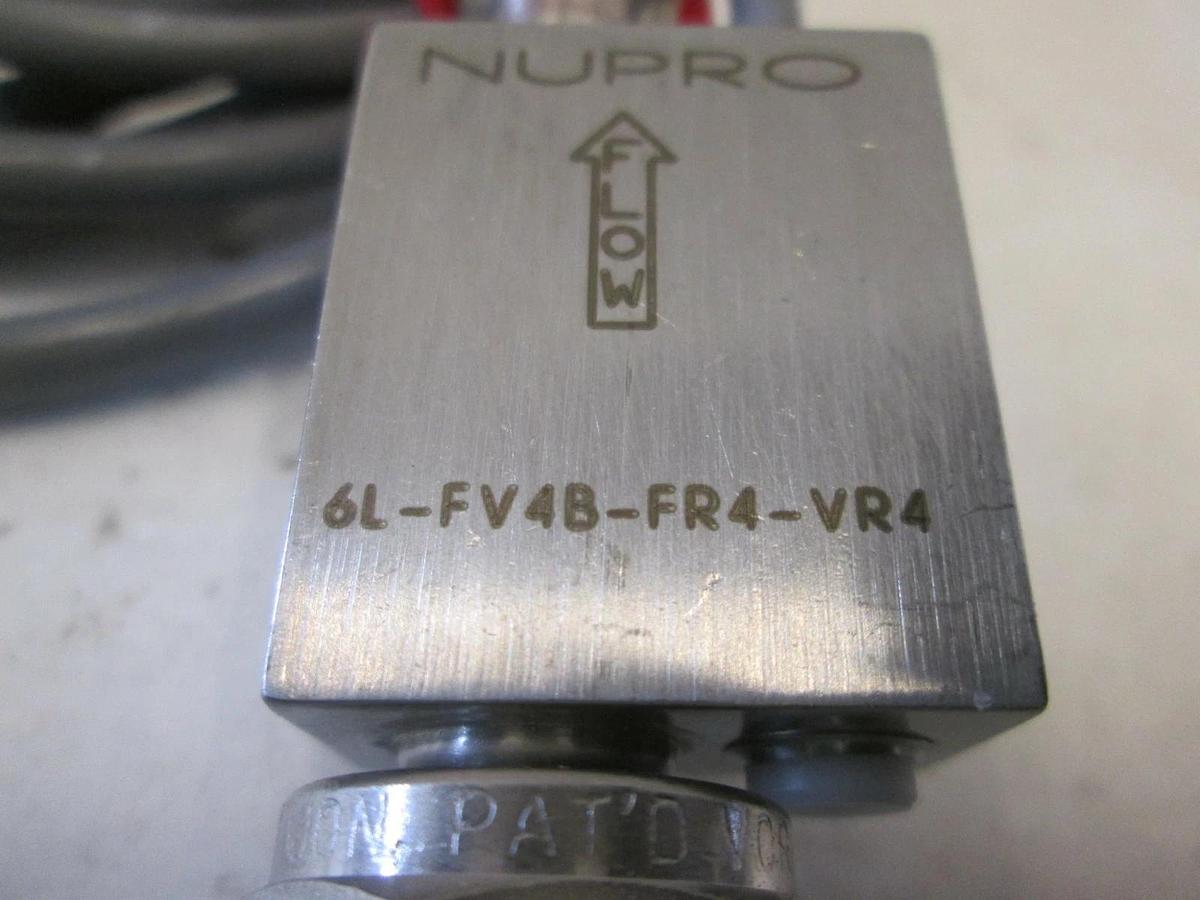 Used Nupro, 6L-FV4B-FR4-VR4, Vertical Flow Sensor, Used