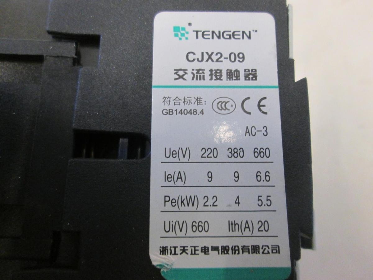Used Tengen, CJX2-09, Contactor, 6.6A, 660V, Used