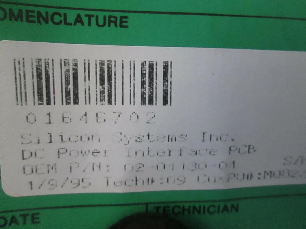 Used Semiconductor Systems Inc. DC Power Interface, 233-2030-14, PCB, Rfrb