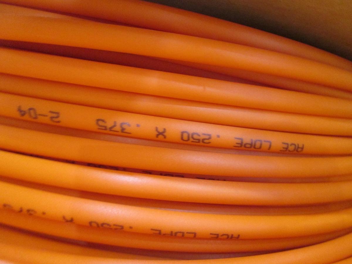 Used Ryan Herco, 0526.325, PE Tubing 3/80D X .062W Orange 500', New