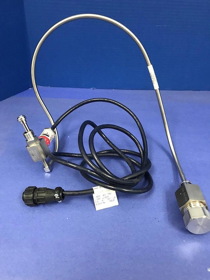 Used Cylinder Lead Pigtail for H.P. Gas Panel w/ CGA 632-642 & NTT205 Transducer