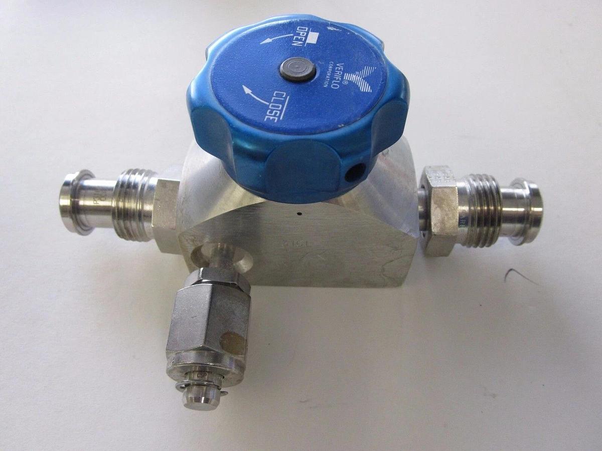 Used Veriflo 935FS8MMP1FSM High Flow Valve, High Purity, 1/2"MVCR with Purge Port