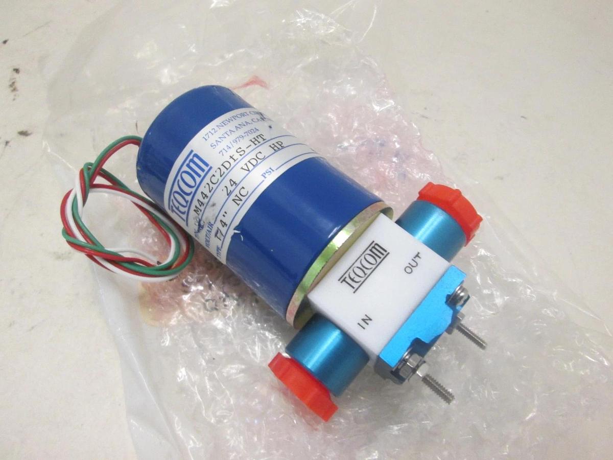 Tescom, M442C2D S-HT, VALVE SOL TEF, 2WAY NC 24VDC, New