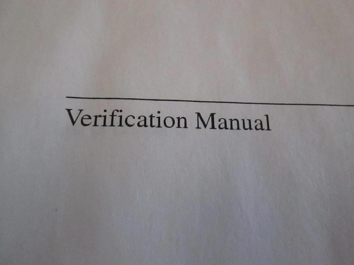 Used HP OmniBER 718 Verification Manual, Used