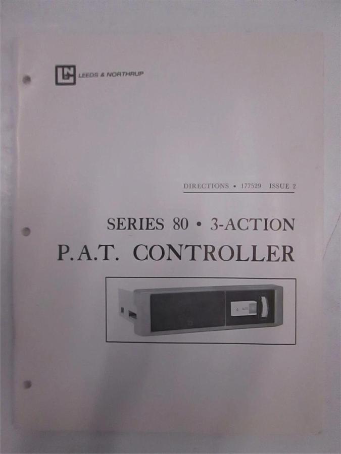 Used Leeds and Northrup Series 80 3 Action P.A.T Controller Directions, Used