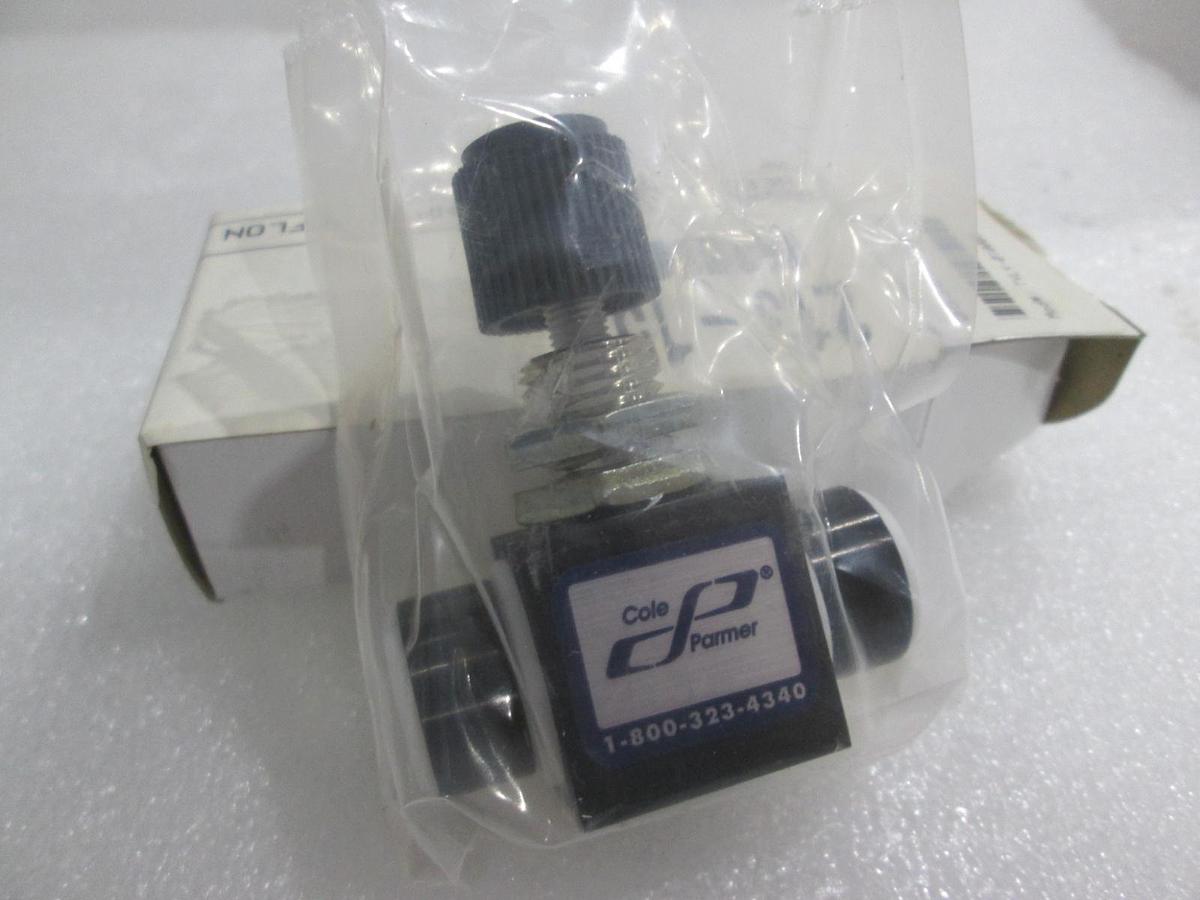 Cole Palmer, TVLV-010003, Needle Valve, 1/8NPTF, Teflon, New