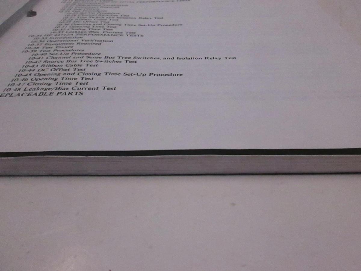 Used HP Model 44711A/44712A/44713A High Speed Fet Multiplexer Chapter 10, Used
