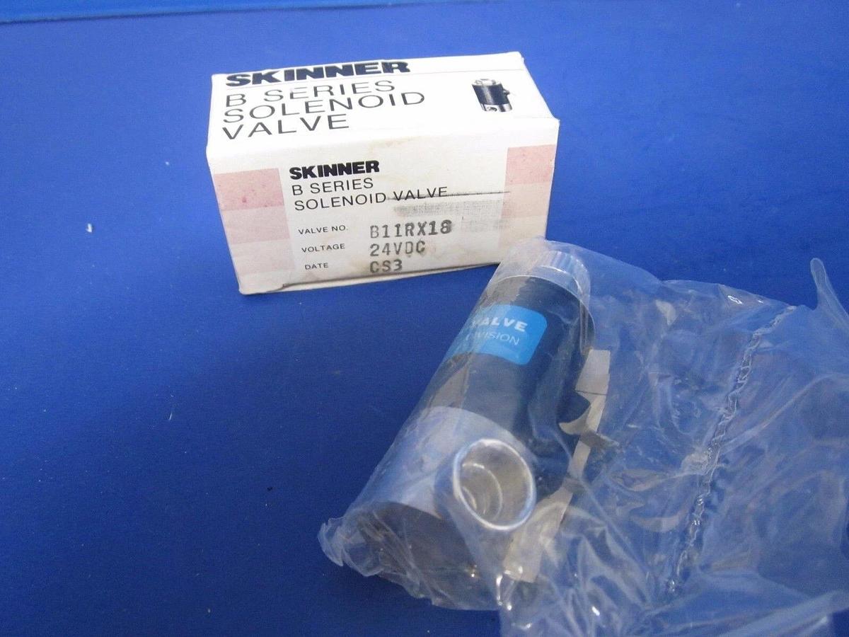 SKINNER B11RX18N Solenoid Valve, 2 Way, 24 VDC, Cleaned for O2, New
