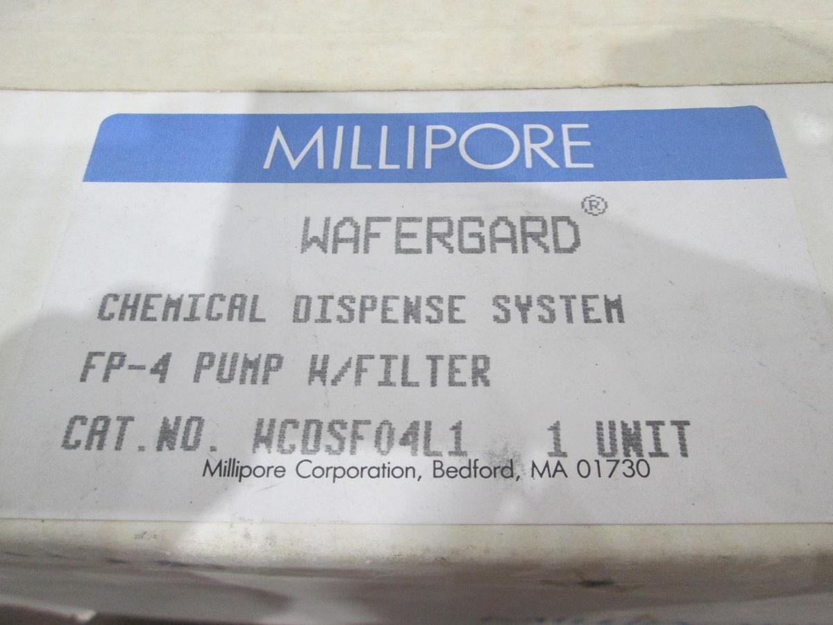 Used Millipore, WCDSF04L1, Wafergard Chemical Dispense System FP-4 Pump w/ Filter New