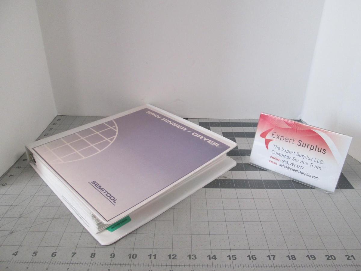 Used Semitool, Spin Rinser/ Dryer, PSC 101 Controller, REV 1.2, Equipment Manual, Use
